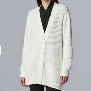 Simply Vera Chunky Cardigan white size XL
